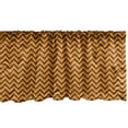 thumbnail image 1 of Ambesonne Yellow Chevron Window Valance, Chevron Pattern with Yellow and Brown Lines Classical Retro, Curtain Valance for Kitchen Bedroom Decor with Rod Pocket, 54" X 18", Pale Brown Marigold, 1 of 3