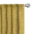 thumbnail image 1 of Ambesonne Yellow Damask Window Curtains, Silhouette Swirls, Each 28" W x 84" L, Earth Yellow Pale Yellow, 1 of 5