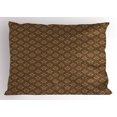 thumbnail image 1 of Ambesonne Yellow Damask Pillow Sham, Classic Baroque Style, 26" X 20", Earth Yellow Pale Yellow, 1 of 2