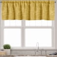 thumbnail image 1 of Ambesonne Yellow Damask Valance Pack of 2, Silhouette Swirls, 54"X12", Earth Yellow Pale Yellow, 1 of 2