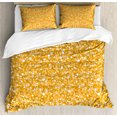 thumbnail image 1 of Ambesonne Yellow Duvet Cover Sets, Abstract Polka Dots Art, 2-King, Orange, 1 of 7