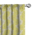 thumbnail image 1 of Ambesonne Yellow Flower Curtains, Fresh Garden Art, Pair of 28"x95", Yellow Cream, 1 of 5