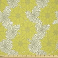 thumbnail image 1 of Ambesonne Yellow Flower Fabric by the Yard Microfiber, Fresh Garden Art, 10 Yards, Yellow Cream, 1 of 2