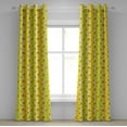 thumbnail image 1 of Ambesonne Yellow Flower Grommet Curtain, Narcissus Blossom, 50" x 120", Yellow Apple Green, 1 of 6