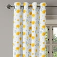 thumbnail image 1 of Ambesonne Yellow Flower Grommet Curtain Single Panel, Autumn Florets, 50"x60", Mustard Pale Grey, 1 of 5