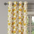 thumbnail image 1 of Ambesonne Yellow Flower Grommet Curtain Single Panel, Flourish Nature, 50"x60", Pale Pink Yellow Cream, 1 of 5