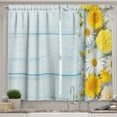 thumbnail image 1 of Ambesonne Yellow Flower Kitchen Curtains, Saesonal Garden, 55"x39", Yellow Pale Blue, 1 of 3