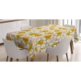 thumbnail image 1 of Ambesonne Yellow Flower Tablecloth Rectangular Table Cover, Flourish Nature, 52"x70", Pale Pink Yellow Cream, 1 of 4