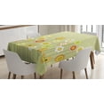 thumbnail image 1 of Ambesonne Yellow Flower Tablecloth Rectangular Table Cover, Meadow, 60"x90", Pale Green Yellow, 1 of 4
