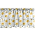 thumbnail image 1 of Ambesonne Yellow Flower Window Valance, Autumn Florets, 42" x 18", Mustard Pale Grey, 1 of 3