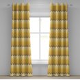 thumbnail image 1 of Ambesonne Yellow Grommet Curtain, Chevron Zigzag Ombre, 50" x 84", Yellow Pale Yellow, 1 of 6