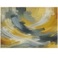 thumbnail image 1 of Ambesonne Yellow Jigsaw Puzzle, Brush Strokes Contemporary, Heirloom-Quality Fun Activity for Family Durable Cardboard, 1000 pcs, Pale Orange and Blue Grey, 1 of 5