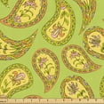 thumbnail image 1 of Ambesonne Yellow Paisley Fabric by the Yard Upholstery, Floral Ornaments Art, 1 Yard, Yellow Green Yellow, 1 of 5