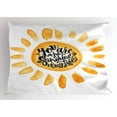 thumbnail image 1 of Ambesonne Yellow Pillow Sham, Watercolor Effect Sun, 26" X 20", Orange Black, 1 of 2