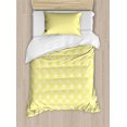 thumbnail image 1 of Ambesonne Yellow Polka Dot Duvet Cover Set, Simple Circular, Twin, Pastel Yellow and White, 1 of 3