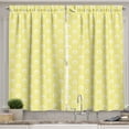thumbnail image 1 of Ambesonne Yellow Polka Dot Kitchen Curtains, Simple Circular, 55"x45", Pastel Yellow and White, 1 of 3