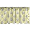 thumbnail image 1 of Ambesonne Yellow Polka Dot Window Valance, Bunny Faces on a Pastel Minimal Rounds, Curtain Valance for Kitchen Bedroom Decor with Rod Pocket, 54" X 12", Yellow Tan, 1 of 3