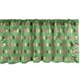 thumbnail image 1 of Ambesonne Yellow Polka Dot Window Valance, Vibrant Geometric Funny Oval Repetitive Pattern Print, Curtain Valance for Kitchen Bedroom Decor with Rod Pocket, 54" X 12", Fern Green Multicolor, 1 of 2