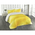 thumbnail image 1 of Ambesonne Yellow Quilted Coverlet 3 Pcs, Abstract Summer Sun, King Size, Yellow, 1 of 4