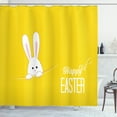 thumbnail image 1 of Ambesonne Yellow Shower Curtain, Easter Rabbit Bunny, 69"Wx84"L, Yellow White, 1 of 5