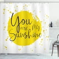 thumbnail image 1 of Ambesonne Yellow Shower Curtain, Splash Inspirational, 69"Wx70"L, Yellow, 1 of 5