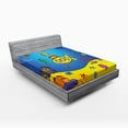 thumbnail image 1 of Ambesonne Yellow Submarine Fitted Sheet, Nautical, Full Size, Blue Yellow, 1 of 3