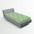 thumbnail image 1 of Ambesonne Yellow Submarine Fitted Sheet, Nautical Style, Twin Size, Seafoam and Earth Yellow, 1 of 3