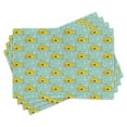 thumbnail image 1 of Ambesonne Yellow Submarine Place Mats Set of 4, Nautical Style, Standard Size, Seafoam and Earth Yellow, 1 of 6