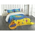 thumbnail image 1 of Ambesonne Yellow Submarine Quilted Bedspread Set 3 Pcs, Nautical, King Size, Blue Yellow, 1 of 5