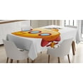 thumbnail image 1 of Ambesonne Yellow Submarine Tablecloth Rectangular Table Cover, Sea Cartoon, 52"x70", Orange and Yellow, 1 of 4