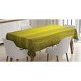 thumbnail image 1 of Ambesonne Yellow Tablecloth Rectangular Table Cover, Abstract Retro Grunge, 60"x84", Green Olive Green, 1 of 3