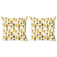 thumbnail image 1 of Ambesonne Yellow Throw Pillow Cover 2 Pack, Summertime Pineapples, 20", Multicolor, 1 of 2