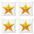 thumbnail image 1 of Ambesonne Yellow Throw Pillow Cover 4 Pack, Single Yellow Ombre Star, 24", Yellow White, 1 of 5