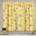 thumbnail image 1 of Ambesonne Yellow White Kitchen Curtains, Swirled Butterfly, 55"x45", Earth Yellow Orange, 1 of 3