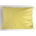 thumbnail image 1 of Ambesonne Yellow White Pillow Sham, Summer Squares, 26" X 20", Yellow White, 1 of 2