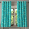 thumbnail image 1 of Ambesonne Yellow and Blue Grommet Curtain, Twig and Leaves, 50" x 54", Turquoise Pale Yellow, 1 of 6