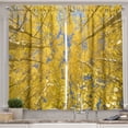 thumbnail image 1 of Ambesonne Yellow and Blue Kitchen Curtains, Aspen Trees, 55"x39", Yellow, 1 of 3