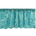 thumbnail image 1 of Ambesonne Yellow and Blue Window Valance, Twig and Leaves, 54" X 12", Turquoise Pale Yellow, 1 of 3
