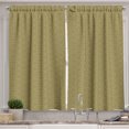 thumbnail image 1 of Ambesonne Yellow and Gray Kitchen Curtains, Floral Ornament Art, 55"x30", Green Brown Redwood, 1 of 3
