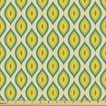 thumbnail image 1 of Ambesonne Yellow and Green Fabric by the Yard Upholstery, Retro Boho Ovals, 5 Yards, Yellow Green Vermilion, 1 of 5