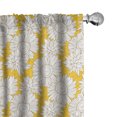 thumbnail image 1 of Ambesonne Yellow and White Curtains, Chamomiles, Pair of 28"x63", Yellow White and Brown, 1 of 5