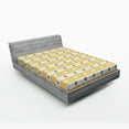 thumbnail image 1 of Ambesonne Yellow and White Fitted Sheet, Stripes Dots, Full Size, Almond Green Apricot, 1 of 2
