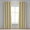 thumbnail image 1 of Ambesonne Yellow and White Grommet Curtain, Ornate Floral, 50" x 96", Pale Yellow White, 1 of 6