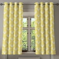 thumbnail image 1 of Ambesonne Yellow and White Grommet Curtain, Round Floral Motif, 50" x 54", Earth Yellow White, 1 of 6