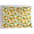 thumbnail image 1 of Ambesonne Yellow and White Pillow Sham, Ripe Pineapple, 36" X 20", Earth Yellow Green White, 1 of 2