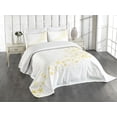 thumbnail image 1 of Ambesonne Yellow and White Quilted Bedspread Set 2 Pcs, Stars, Twin Size, Yellow White, 1 of 5