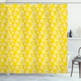 thumbnail image 1 of Ambesonne Yellow and White Shower Curtain, Geometric Striped, 69"Wx84"L, Yellow and White, 1 of 5