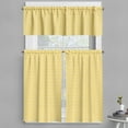 thumbnail image 1 of Ambesonne Yellow and White Valance & Curtain, Ocean Waves, 55"x30", Marigold White, 1 of 6
