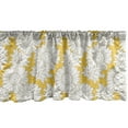 thumbnail image 1 of Ambesonne Yellow and White Valance Pack of 2, Chamomiles, 42"X12", Yellow White and Brown, 1 of 1