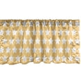 thumbnail image 1 of Ambesonne Yellow and White Window Valance, Retro Stars, 54" X 18", Apricot Cream, 1 of 3